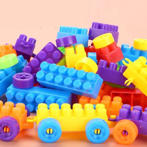大颗粒积木收纳盒装儿童启蒙早教拼装积木玩具塑料小男孩女孩玩具